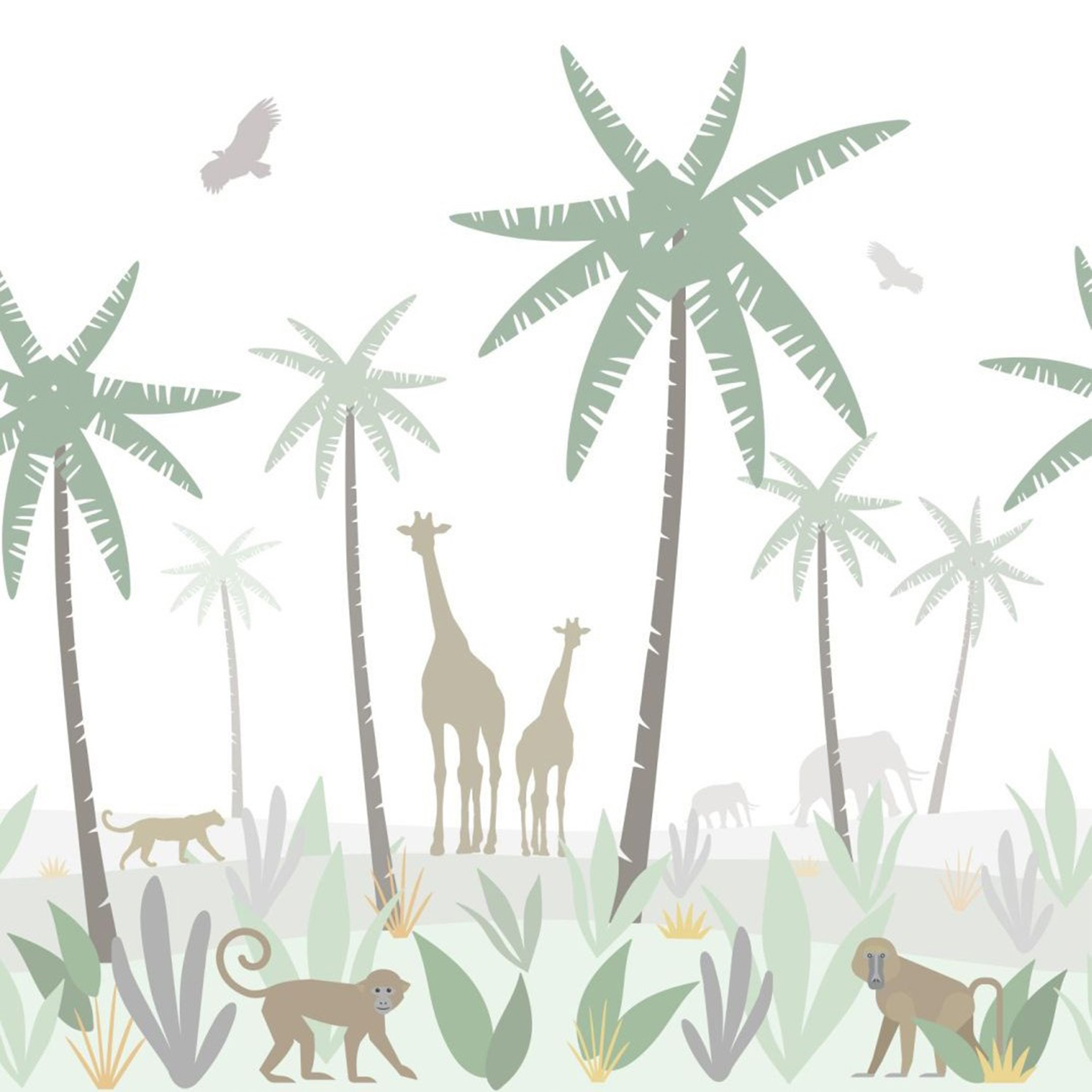 Photowall XL-Wall mural jungle animals