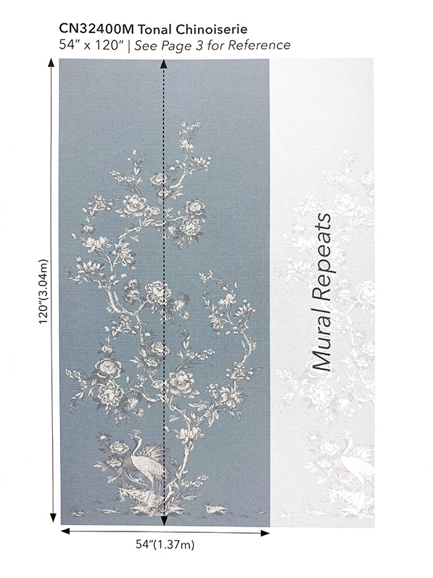 TONAL CHINOISERIE MURAL
