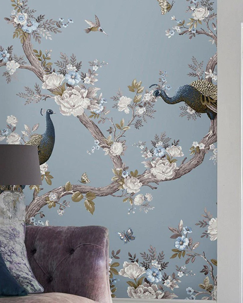 Belvedere Pale Seaspray Mural