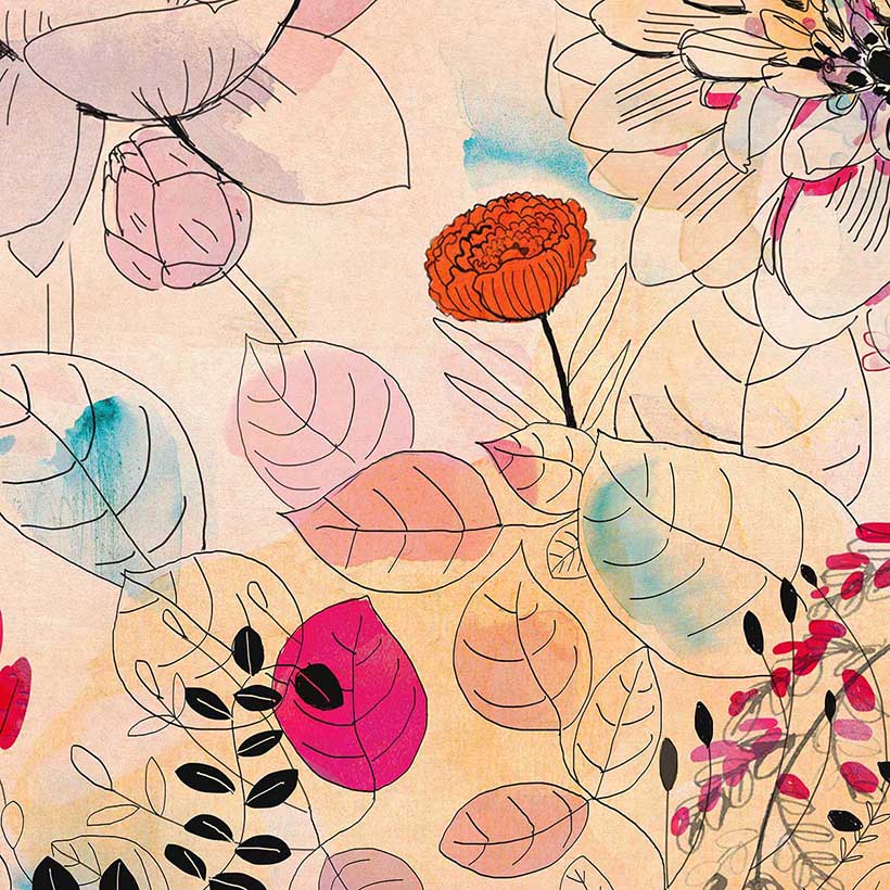 Watercolor illustration flowers