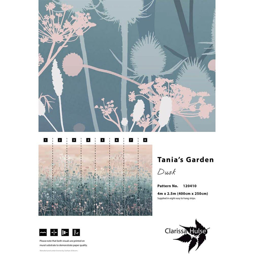 TANIA’S GARDEN FIXED SIZE MURAL – DUSK