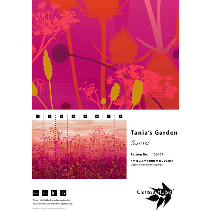 TANIA’S GARDEN FIXED SIZE MURAL – SUNSET