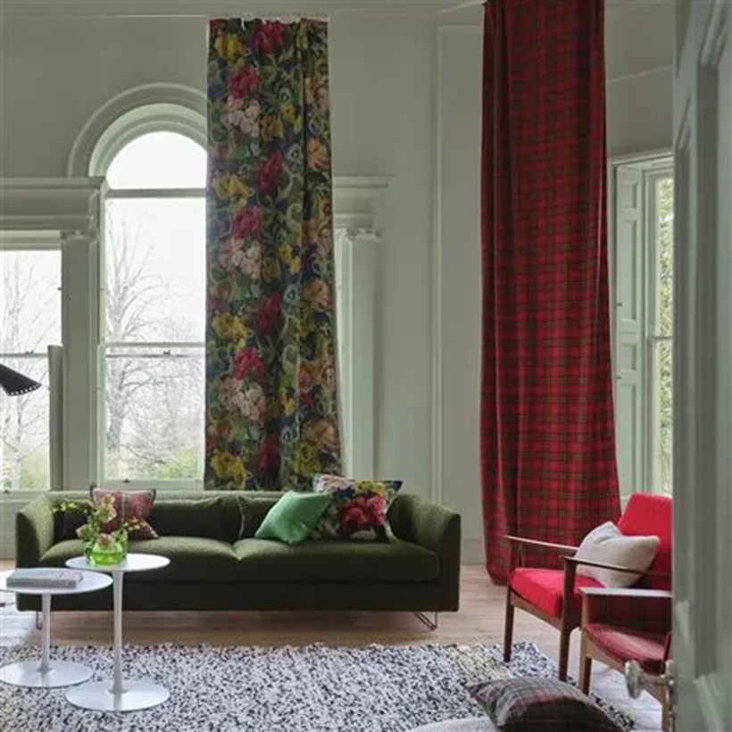 TAPESTRY FLOWER VINTAGE GREEN