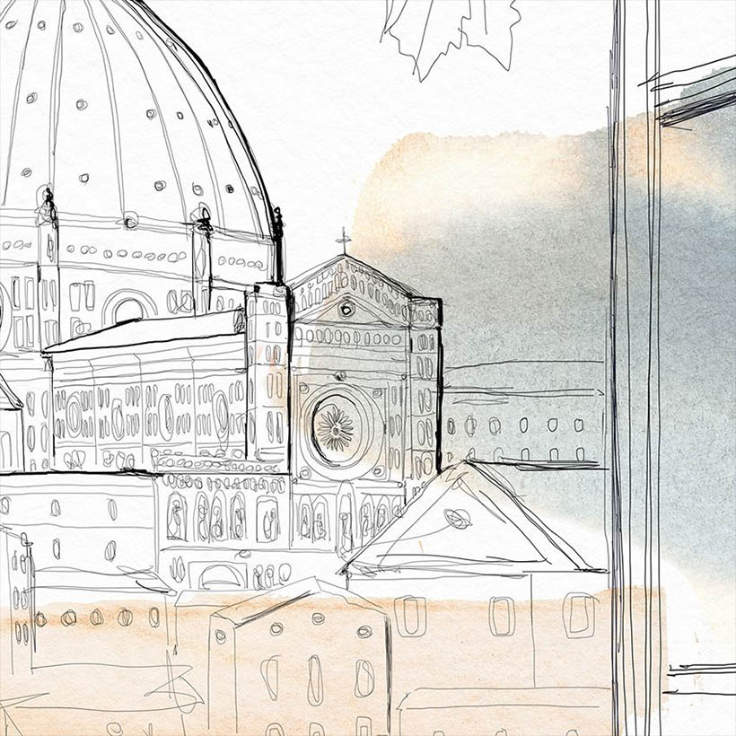 Florence from a beautiful palace