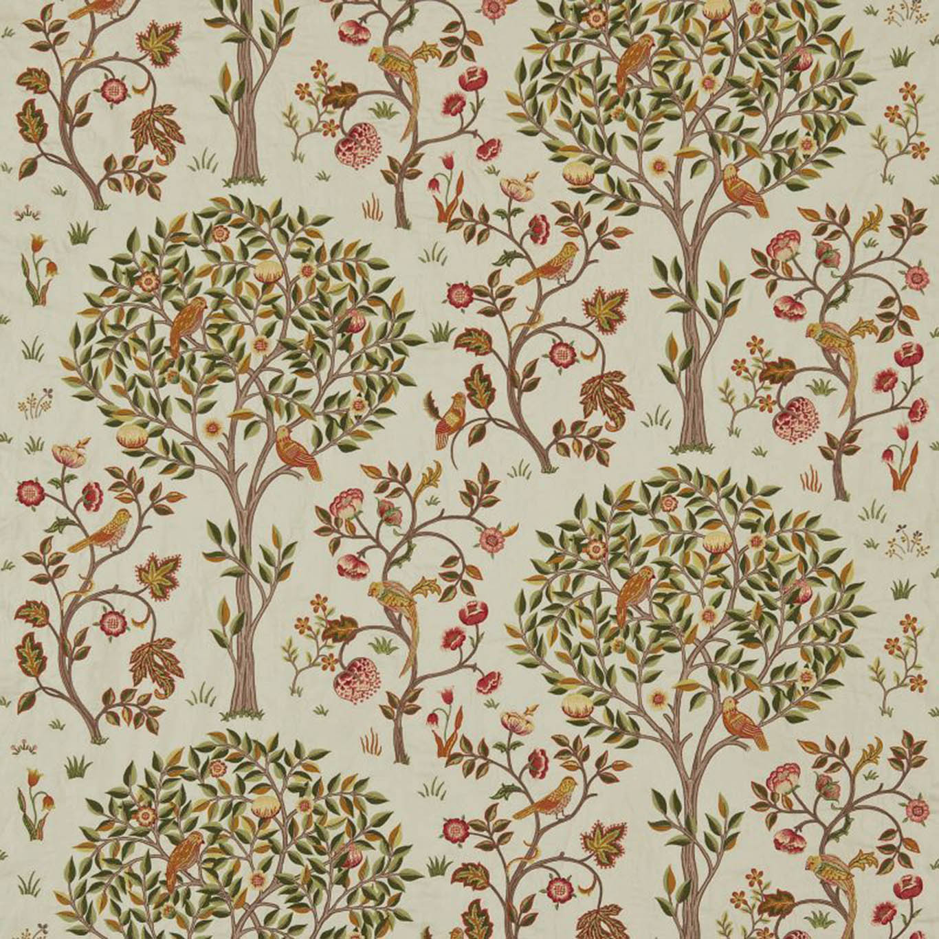 Kelmscott Tree Embroidery Fabric